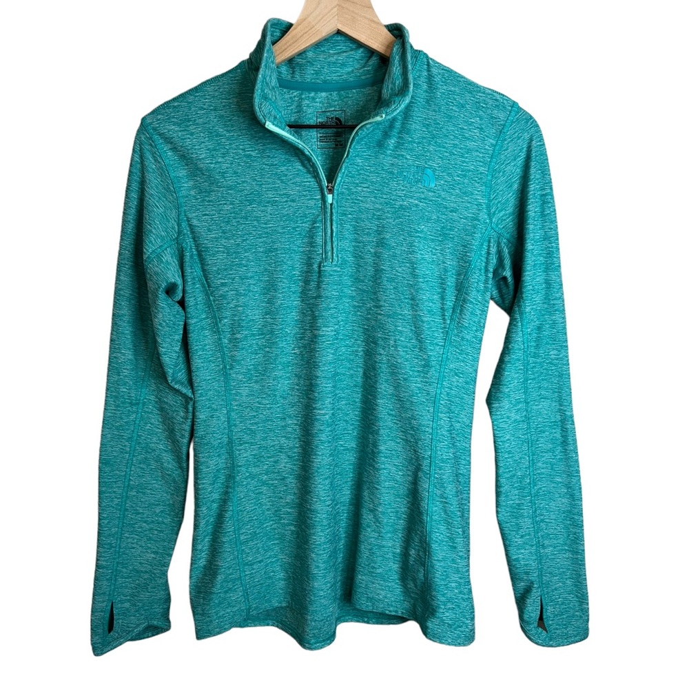The North Face Space Dye Green Motivation 1/4 Zip Pullover